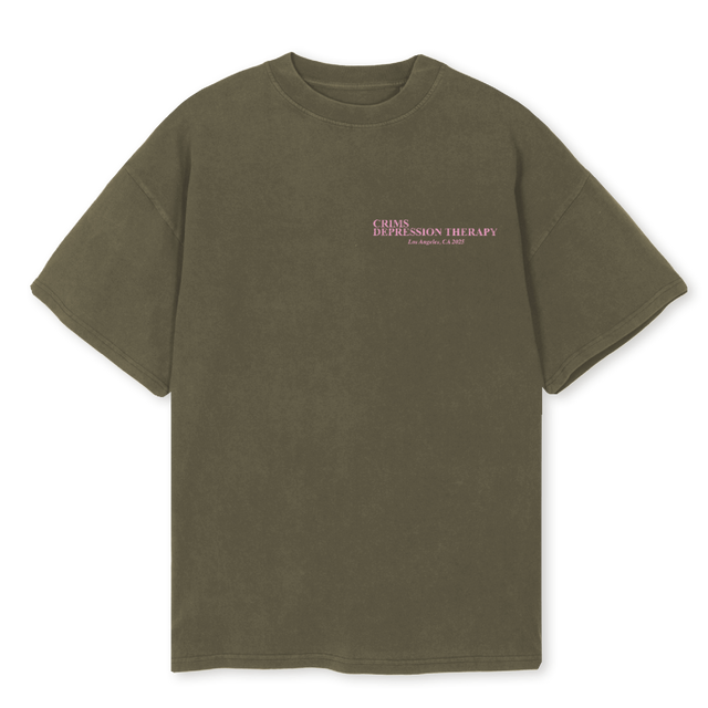 OLIVEPINK Vintage Olive Oversized Tee.
