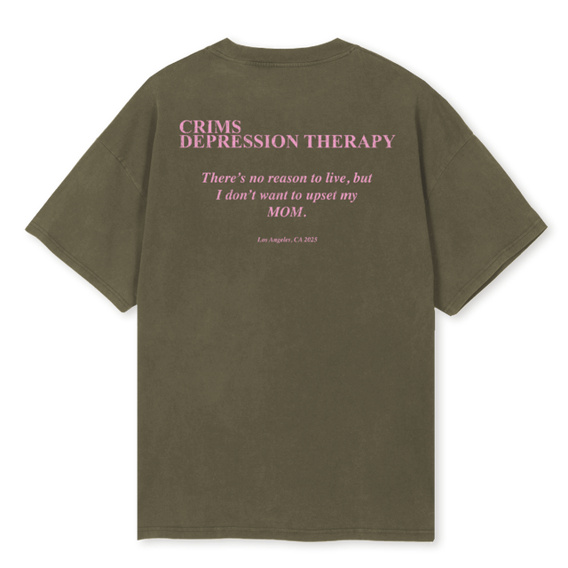 OLIVEPINK Vintage Olive Oversized Tee.