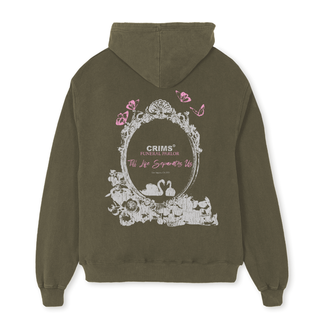 FUNERALOLIVEHOODIE Vintage Olive Oversized Hoodie.