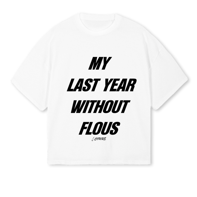 NOBACKFLOUSWHITE White Oversized Boxy Tee.