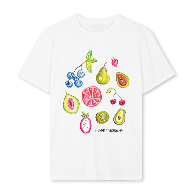 WATERCOLOURFRUITS White Regular Tee.