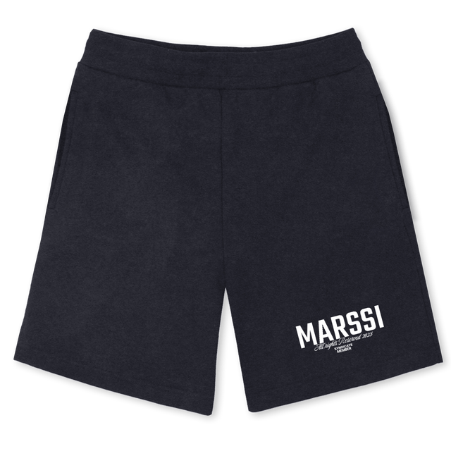 MSLOGO Vintage Black Relaxed Sweatshorts.