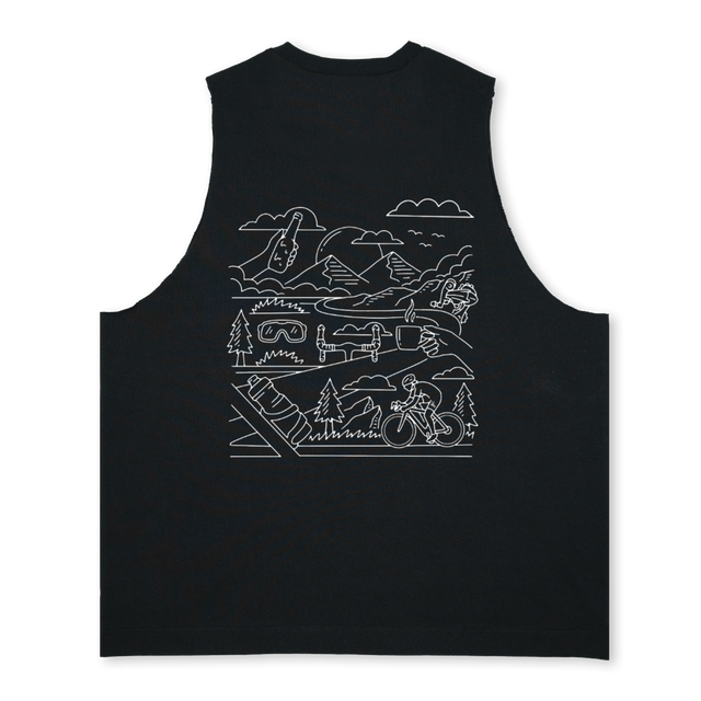 TANK SEEK OUT ADV Deep Black Oversized Vest.