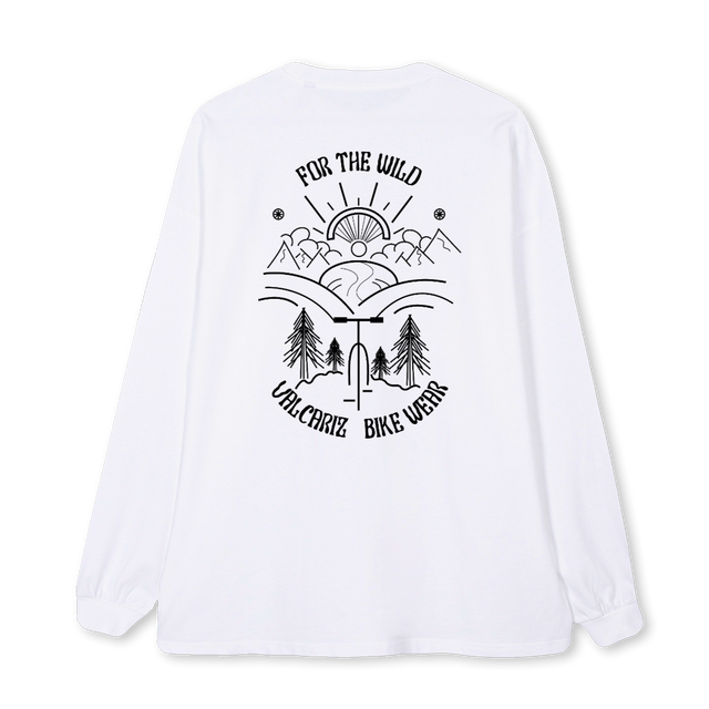 LSWHITEBLACKLOGO White Oversized LS Tee.