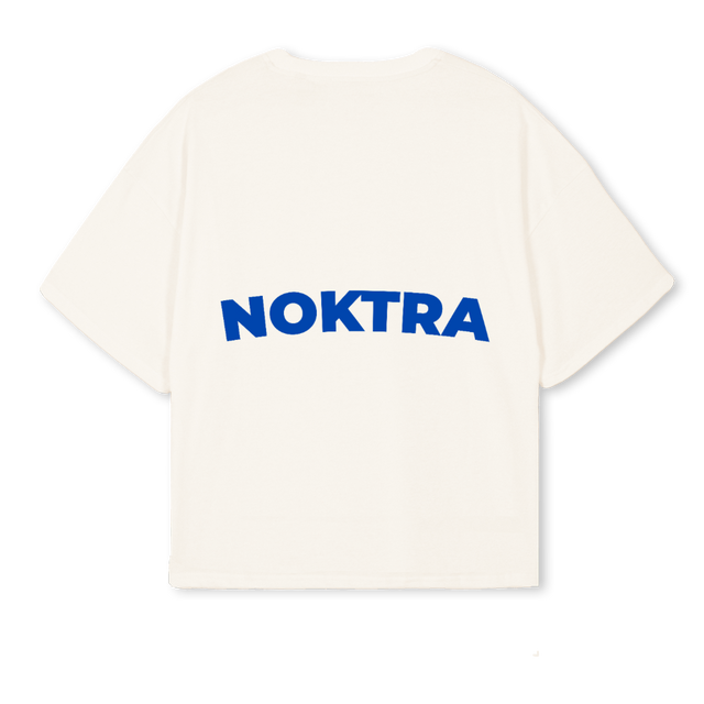 NOKTRATEE Vintage White Oversized Boxy Tee.