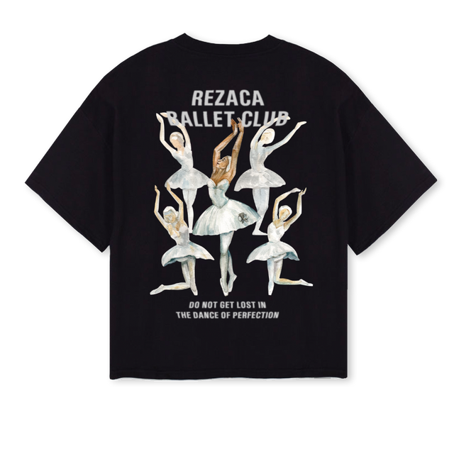 BALLETX Black Oversized Boxy Tee.