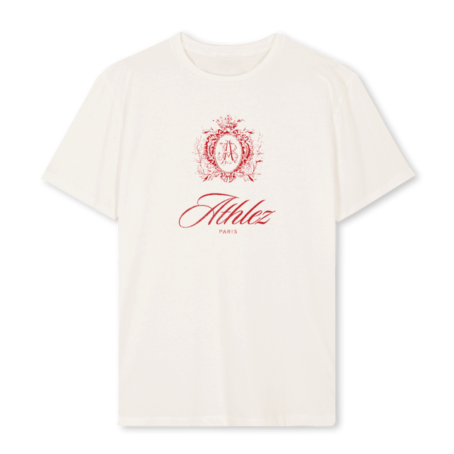 ATHLEZPARISRED Vintage White Regular Tee.
