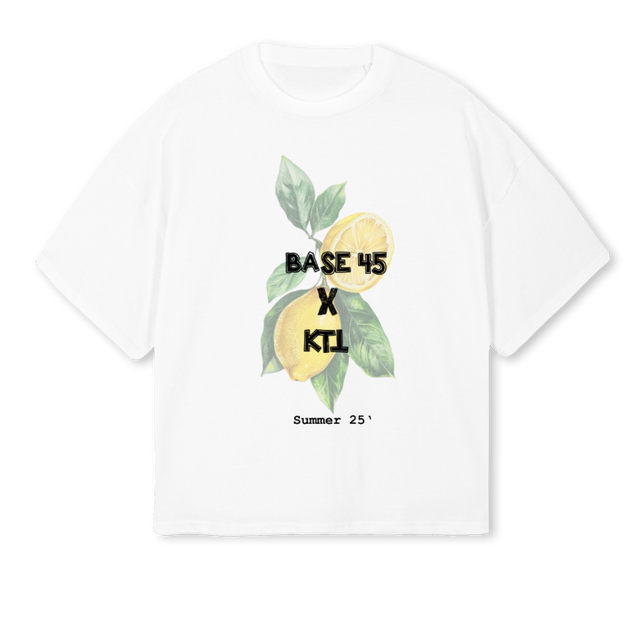 BASE KTT White Oversized Boxy Tee.
