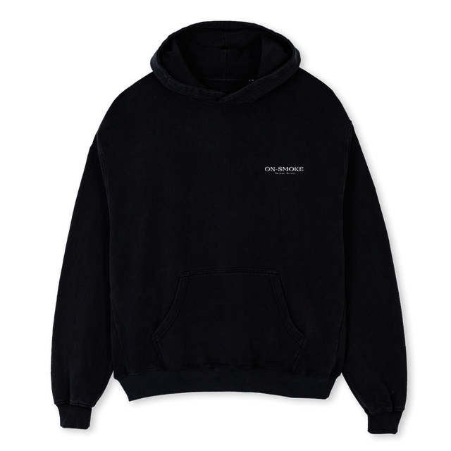 ON SMOKE VONE Black Oversized Hoodie.