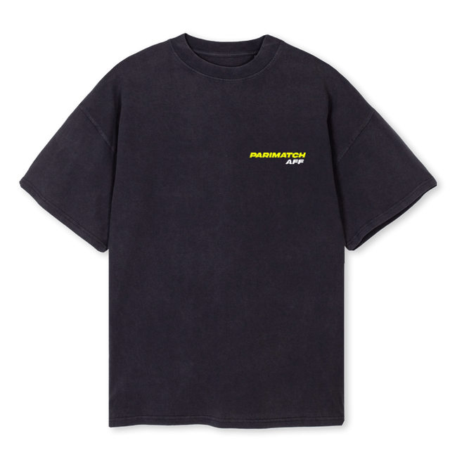 APMTIGERTSHIRTVB Vintage Black Oversized Tee.