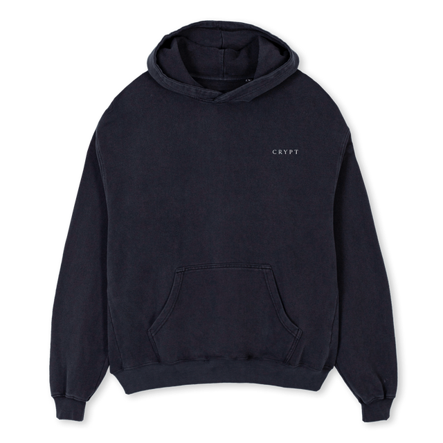 GOTHIK Vintage Black Oversized Hoodie.