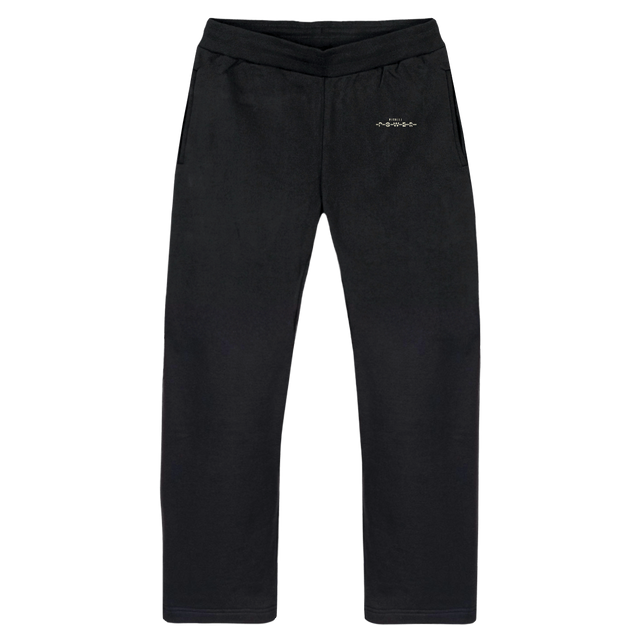 PP VB STRAIGHT Vintage Black Straight-Leg Relaxed Sweatpants.