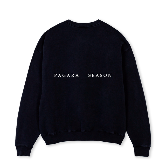 CHOLAWARRIOR Black Oversized Crewneck Sweater.
