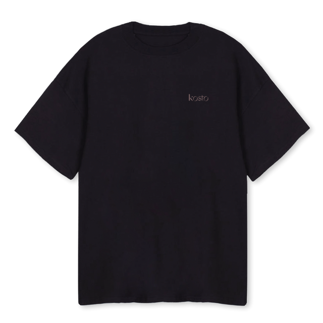 OVERSIZEDKOSTO Black Oversized Tee.