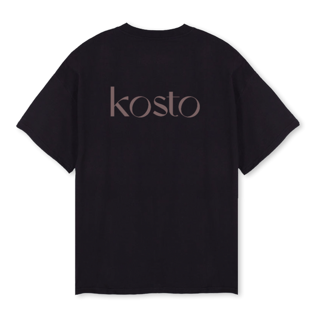 OVERSIZEDKOSTO Black Oversized Tee.