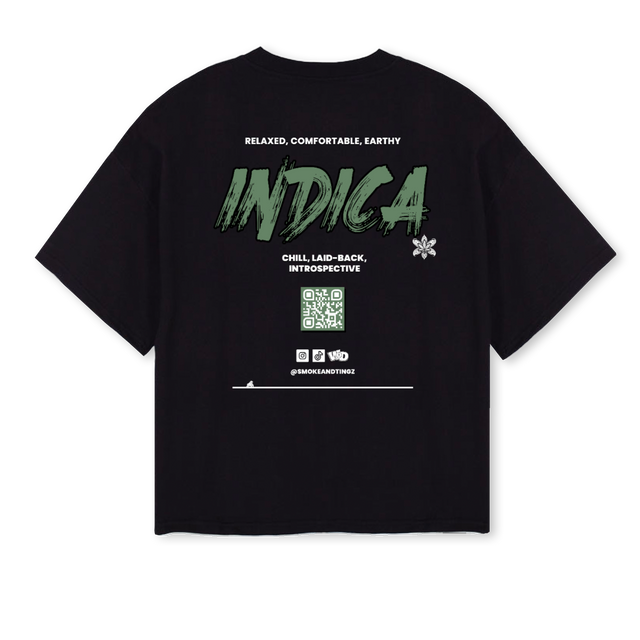 SAMOKETINGZ Black Oversized Boxy Tee.