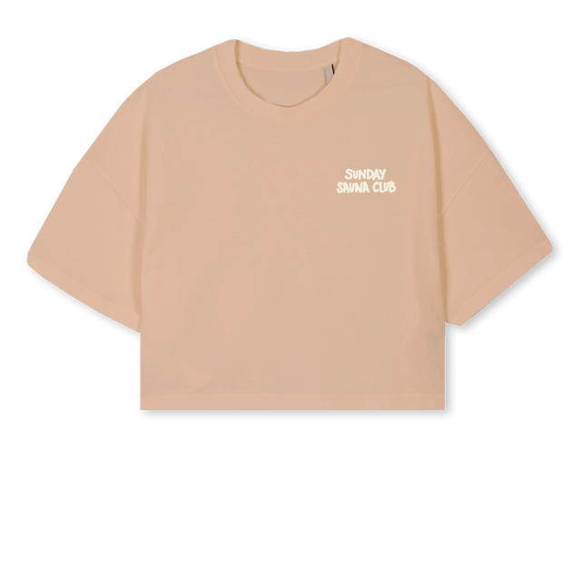 SSCCROPPED Croissant Cropped Oversized Tee.