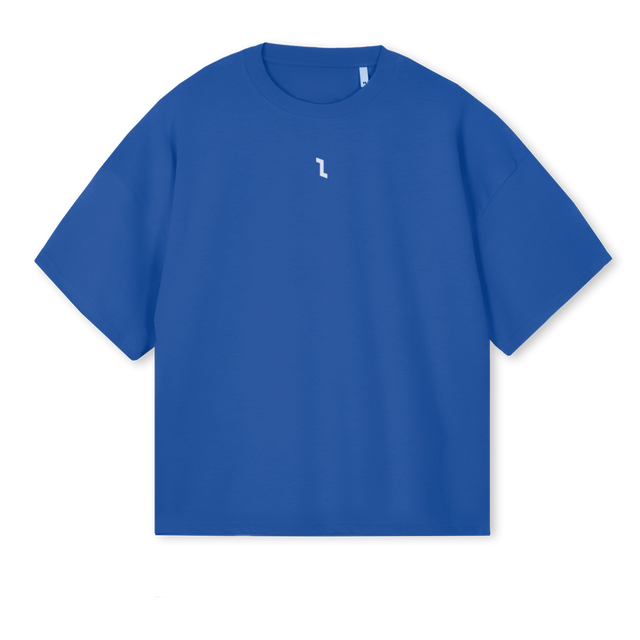 WARM UP AZUL Cobalt Blue Oversized Boxy Tee.