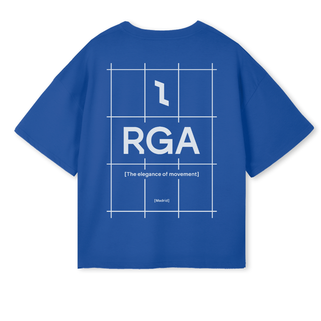 WARM UP AZUL Cobalt Blue Oversized Boxy Tee.