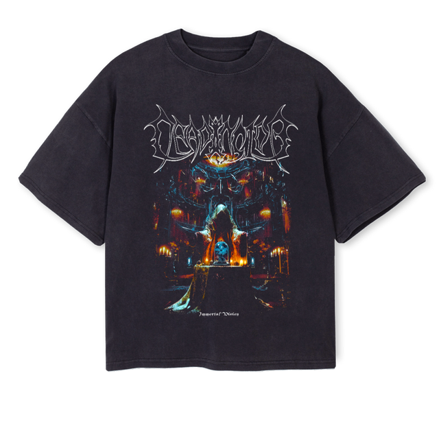 DEAD INSIDE Vintage Black Oversized Boxy Tee.