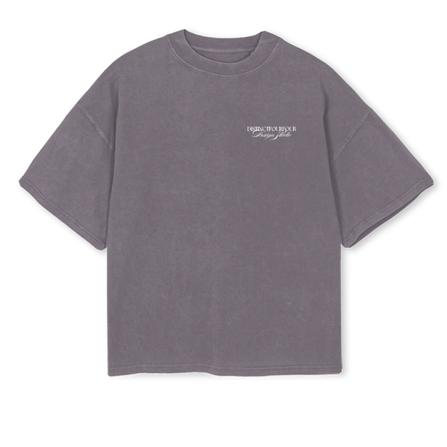 DESIGNPGTEE Pigment Grey Oversized Boxy Tee.