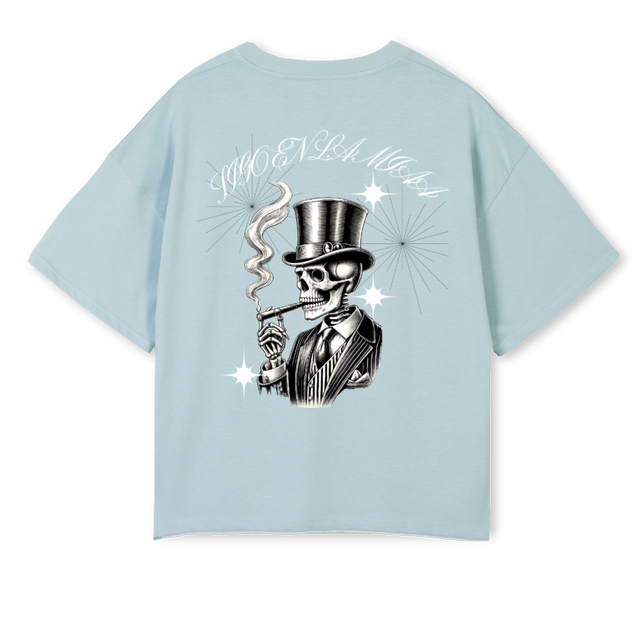 MALAMIAAONE Cold Blue Oversized Boxy Tee.