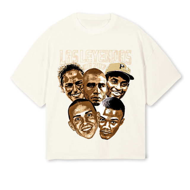 LEYENDAS Cream Oversized Boxy Tee.