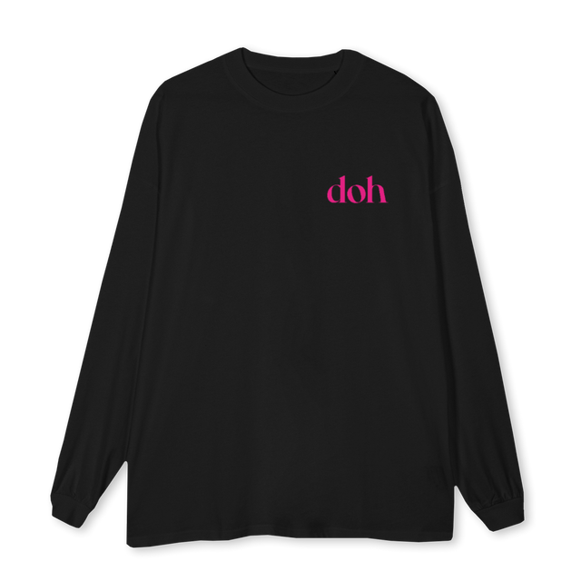 LONG SLEEV Black Oversized LS Tee.