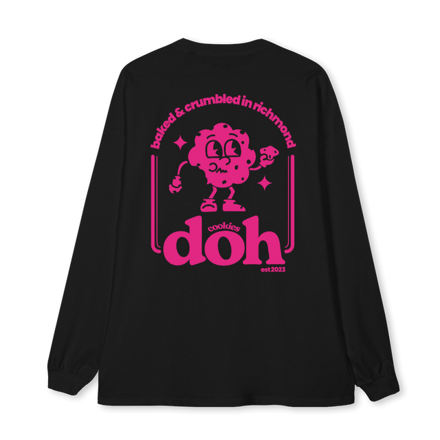 LONG SLEEV Black Oversized LS Tee.