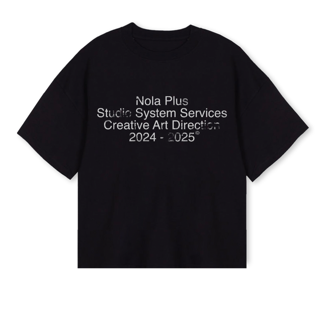 NSBLACK Black Oversized Boxy Tee.