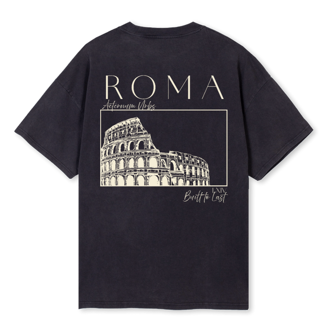 COLOSEUMCREME Vintage Black Oversized Tee.