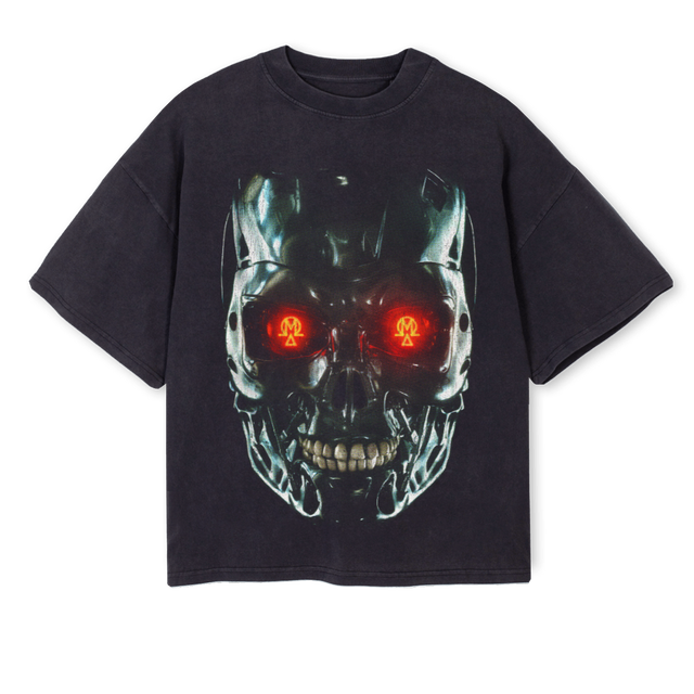 BUYA MOVNT BIG Vintage Black Oversized Boxy Tee.