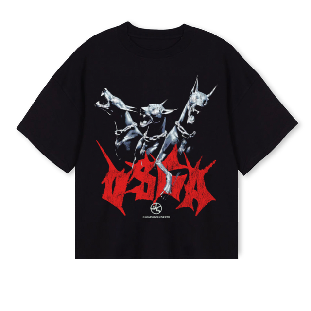 DOGDAYZ Black Oversized Boxy Tee.