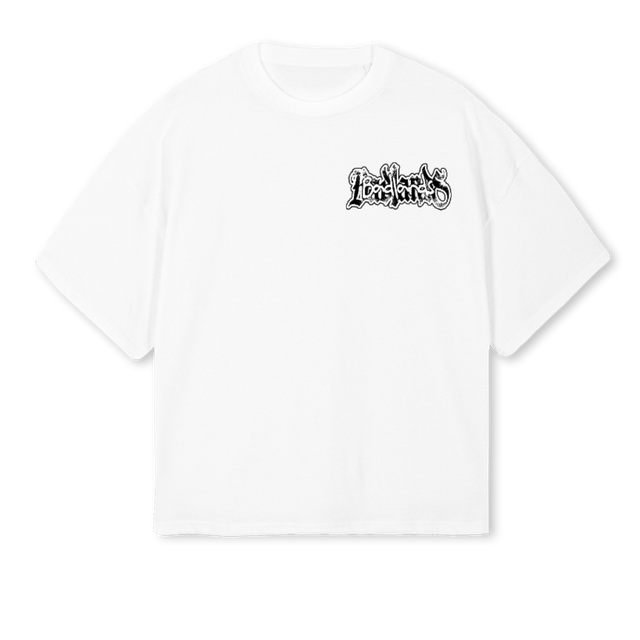 DOUBLE LO White Oversized Boxy Tee.