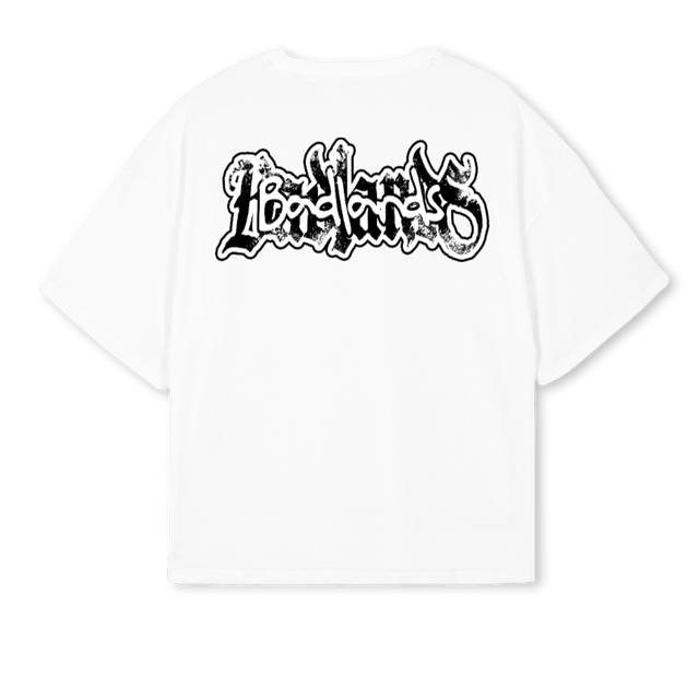 DOUBLE LO White Oversized Boxy Tee.