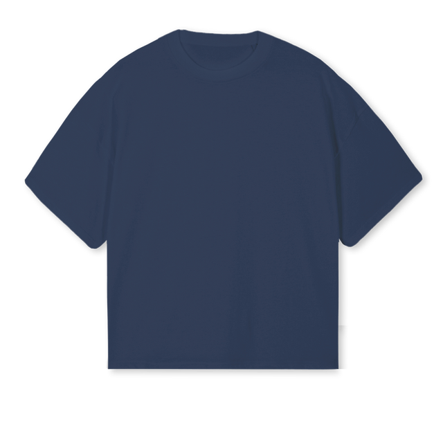 MAKETHEDREAMWORK Navy Blue Oversized Boxy Tee.