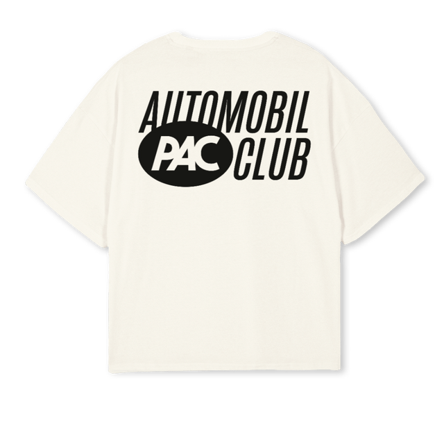 PACVOL Cream Oversized Boxy Tee.