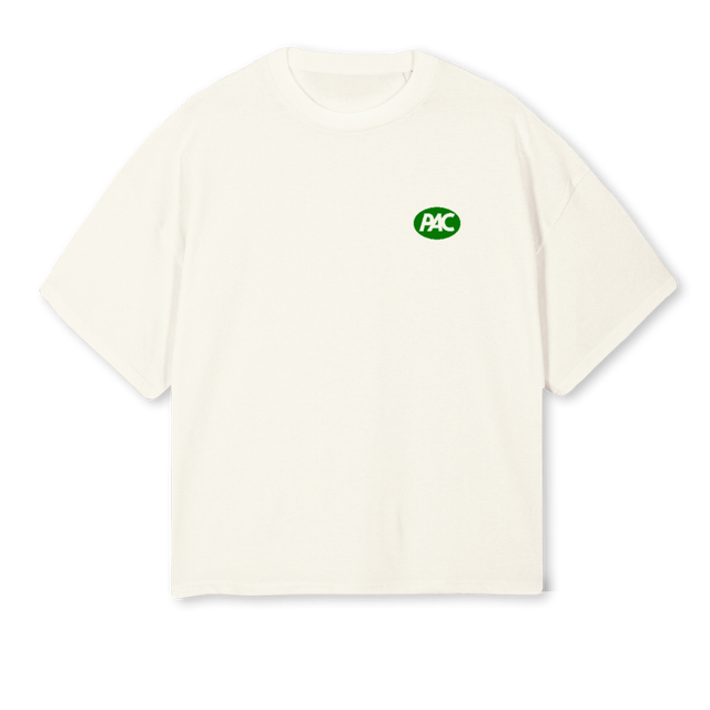 GREENV Cream Oversized Boxy Tee.