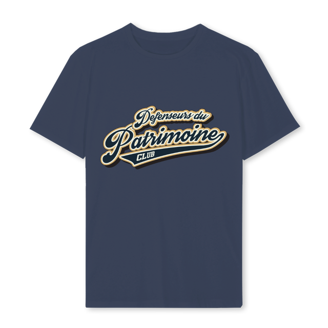 PATRIMOINE Navy Blue Regular Tee.