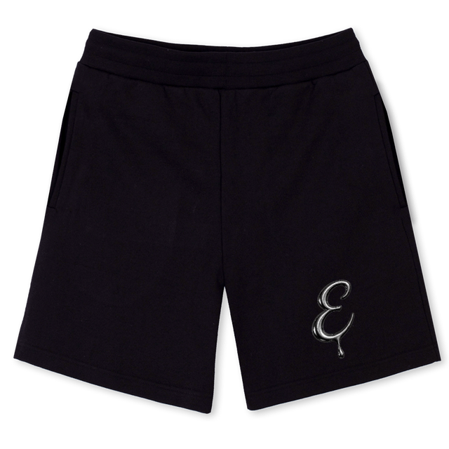 BLACKCHROMESHORTS Black Relaxed Sweatshorts.