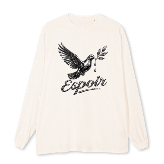 WHITECHROME Vintage White Oversized LS Tee.