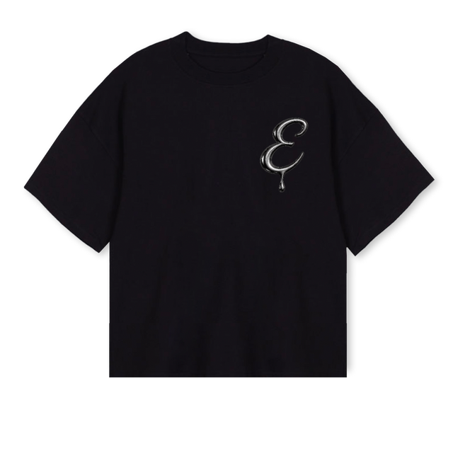 BLACKCHROME Black Oversized Boxy Tee.