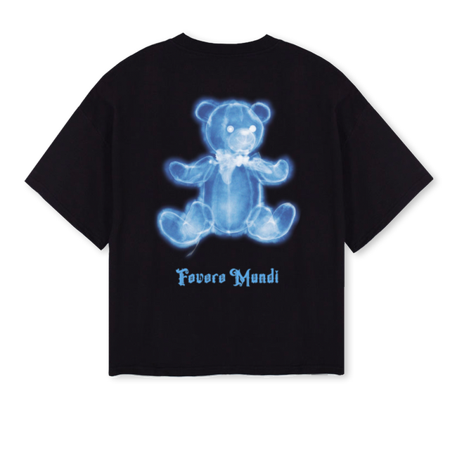 XRAY BEAR Black Oversized Boxy Tee.