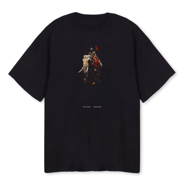 ELEPHANTCHOLA Black Oversized Tee.