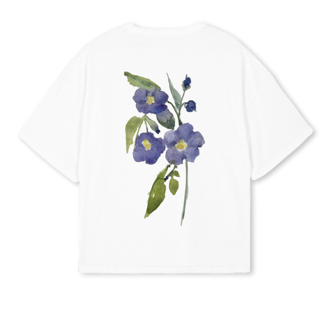 TEEZEROUN White Oversized Boxy Tee.