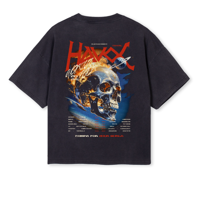 HAVOC Vintage Black Oversized Boxy Tee.