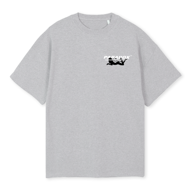 GREYDEVIL Light Grey Marl Oversized Tee.