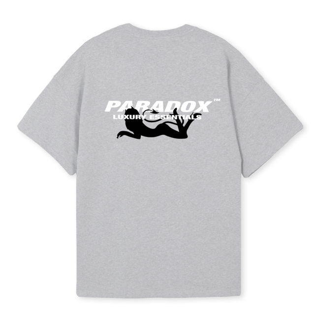 GREYDEVIL Light Grey Marl Oversized Tee.