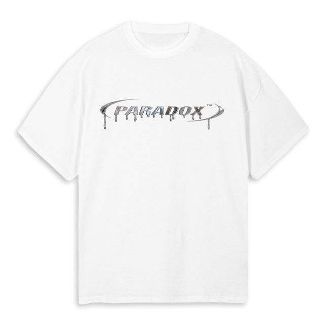 CHROMEDRIPWHITE White Oversized Tee.