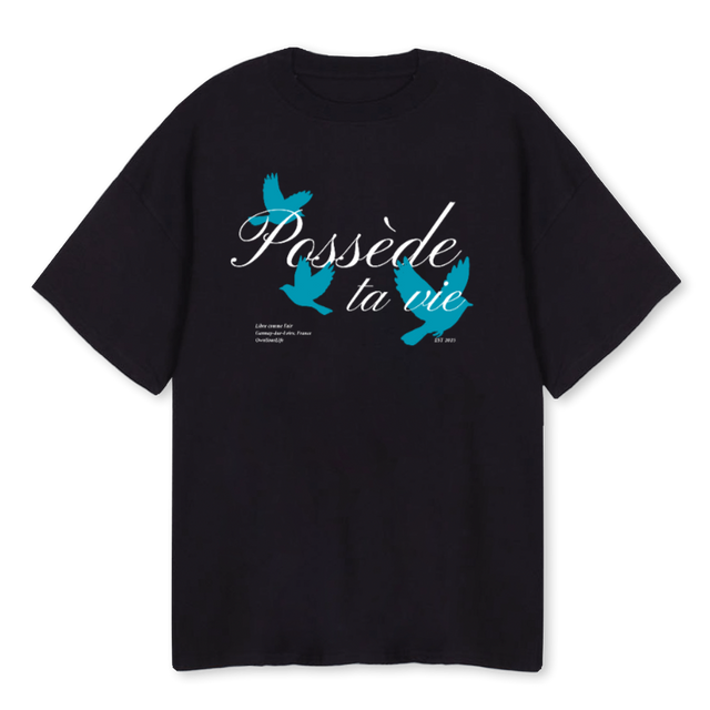 PTVONE Black Oversized Tee.